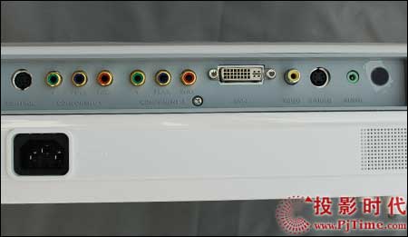 點擊放大,明基(BENQ)W100投影機的接口