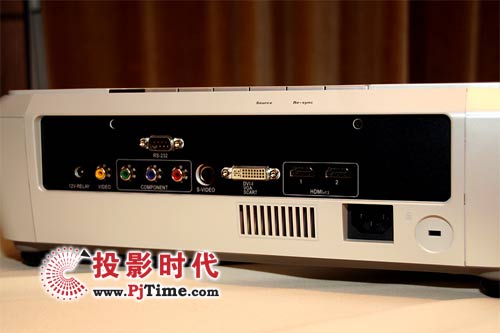 奧圖碼HD80家用投影機 正背面接口圖