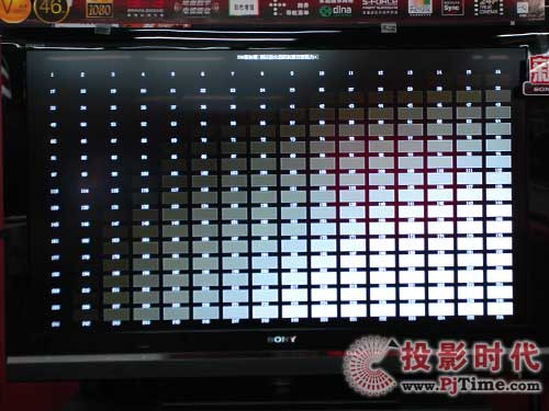 索尼KDL-46V5500液晶電視:灰階對比度測試